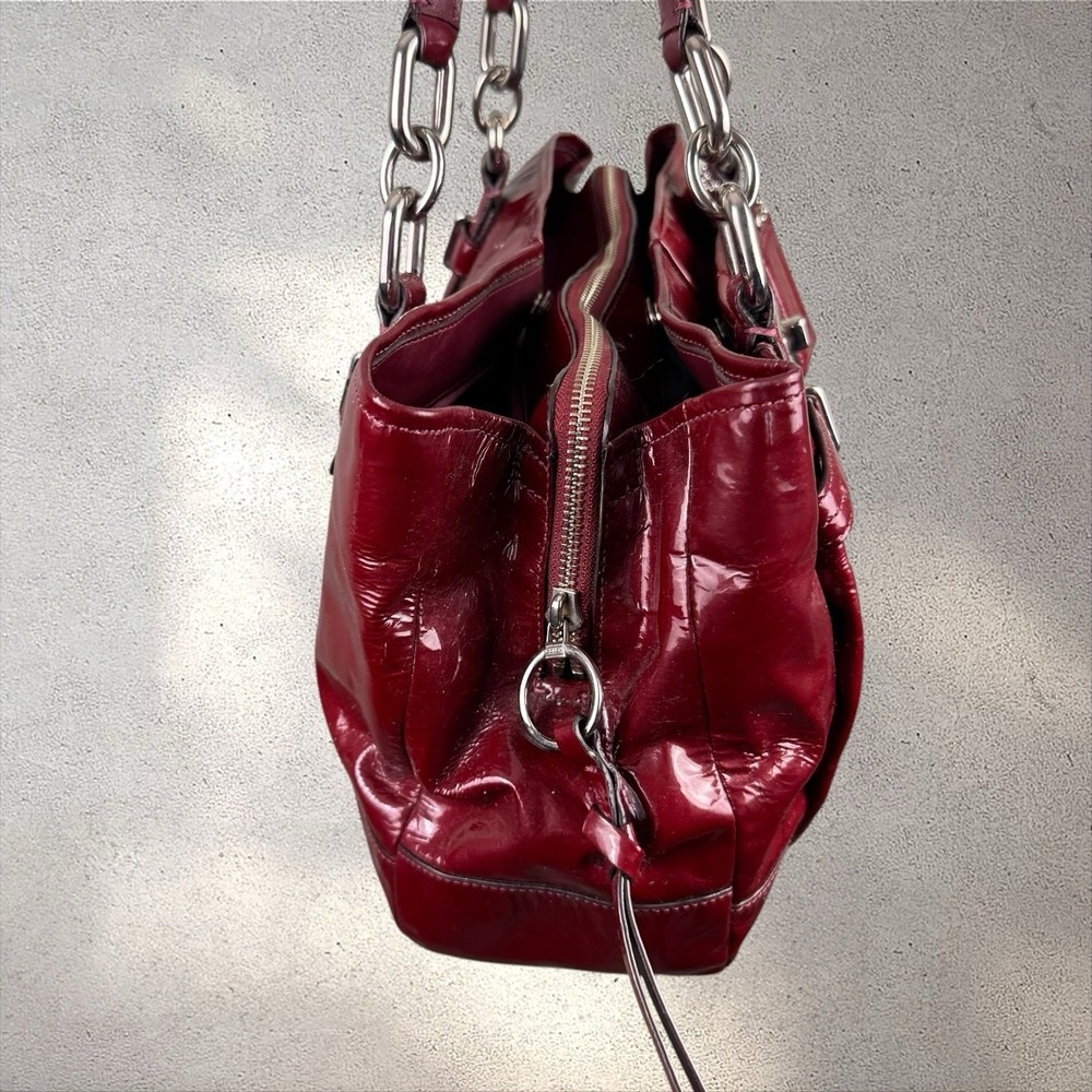 Coach Chelsea Jayden Burgundy Patent Leather Satchel Bag F17855 - RARE, HTF!! - Picture 5 of 8